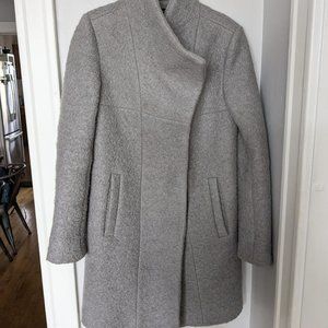 Kenneth Cole New York Women's Pressed Wool-Blend Boucle Coat Size S - Grey
